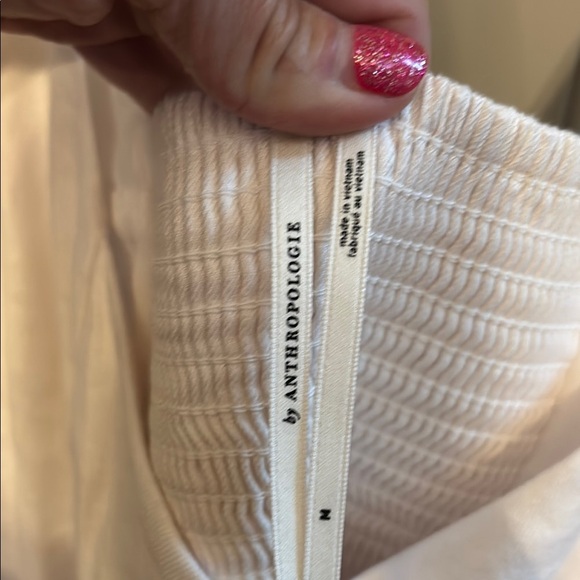 By Anthropologie Sleeveless Square-Neck Linen Button Wrap Midi Dress $178 - Picture 8 of 9